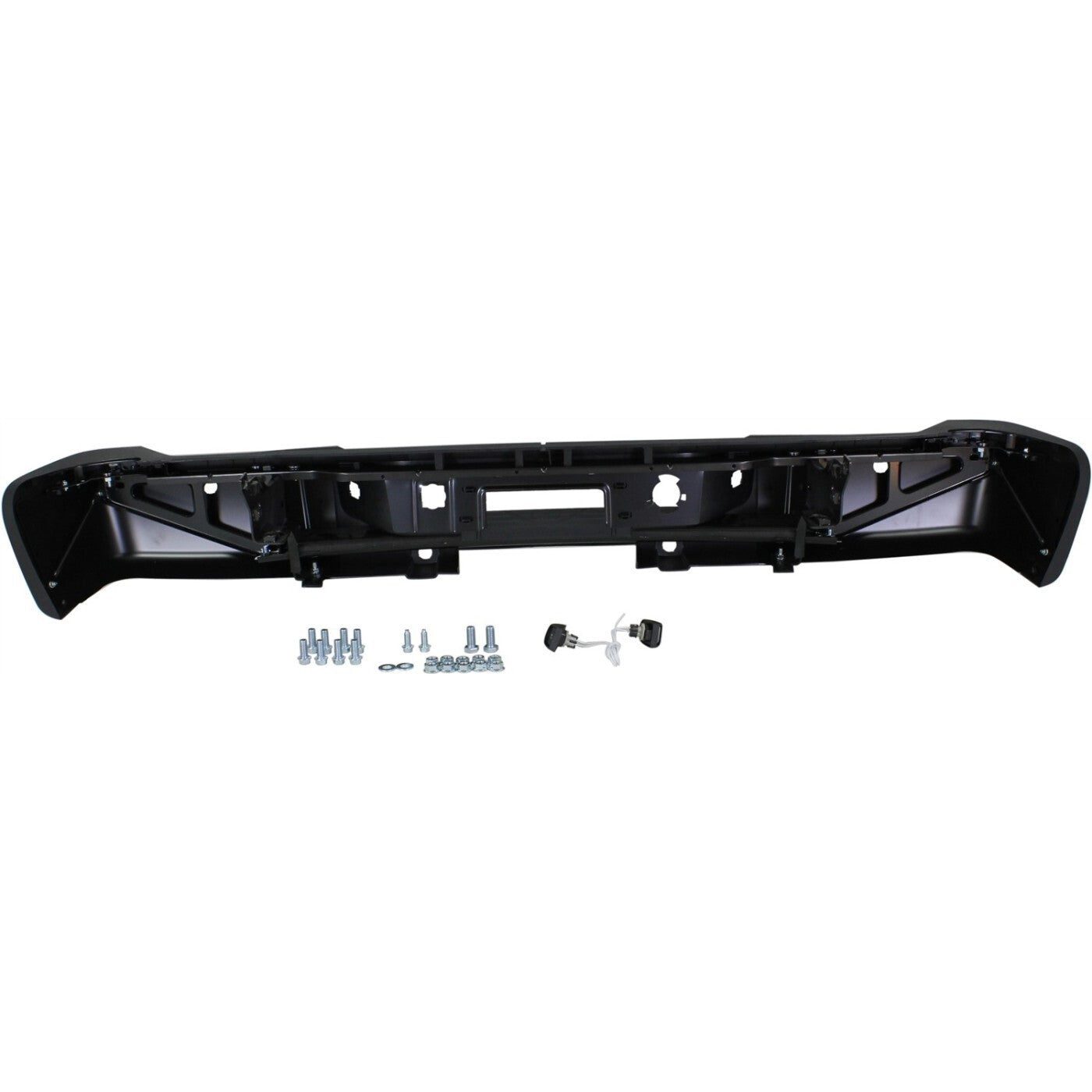 Step Bumper For 2011-2013 Silverado 2500 HD Sensor Holes Powdercoated Black Rear