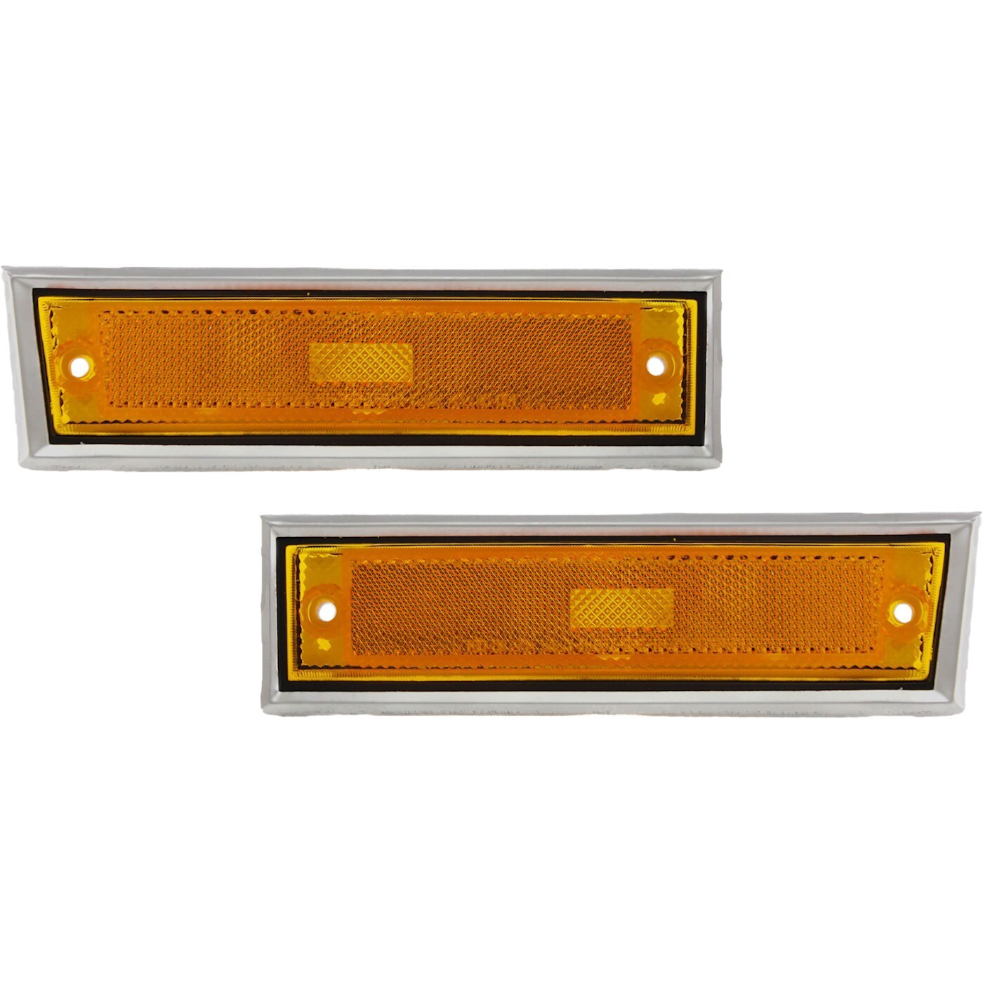 Side Chrome Bezel Marker Light Pair Set for Chevy Blazer GMC Jimmy C/K R Pickup