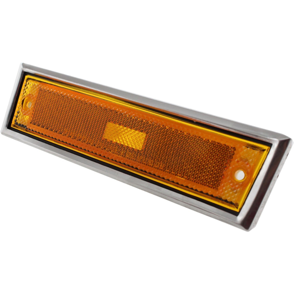 Side Chrome Bezel Marker Light Pair Set for Chevy Blazer GMC Jimmy C/K R Pickup