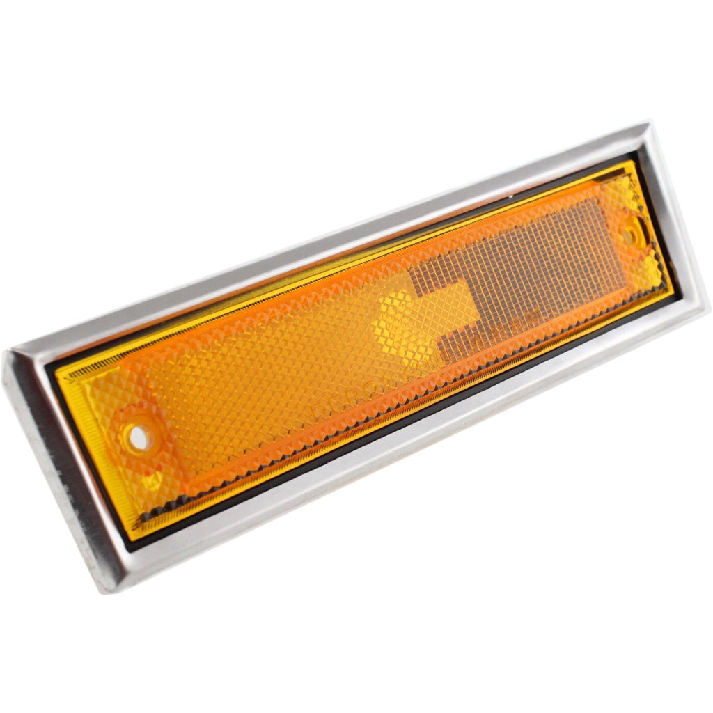 Side Chrome Bezel Marker Light Pair Set for Chevy Blazer GMC Jimmy C/K R Pickup