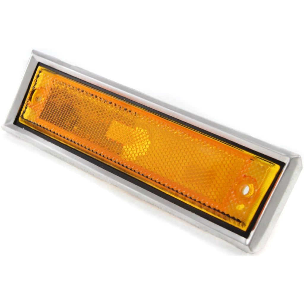 Side Chrome Bezel Marker Light Pair Set for Chevy Blazer GMC Jimmy C/K R Pickup