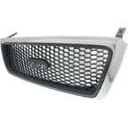 Grille Assembly For 2006-2008 Ford F-150 XLT Chrome Black