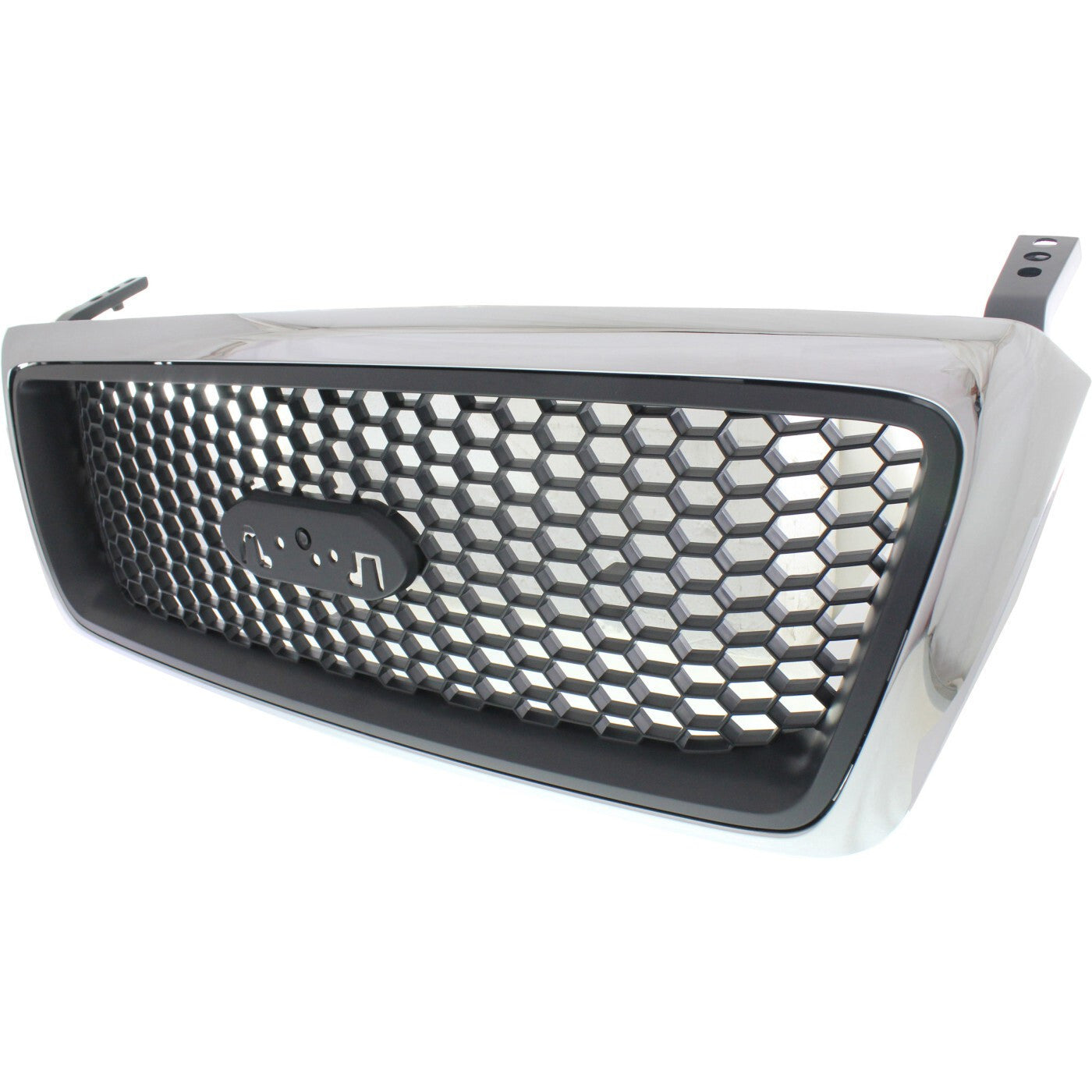 Grille Assembly For 2006-2008 Ford F-150 XLT Chrome Black