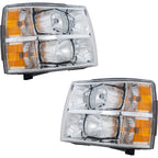 Headlight Set For 2007-2013 Chevrolet Silverado 1500 Left & Right w/ bulb