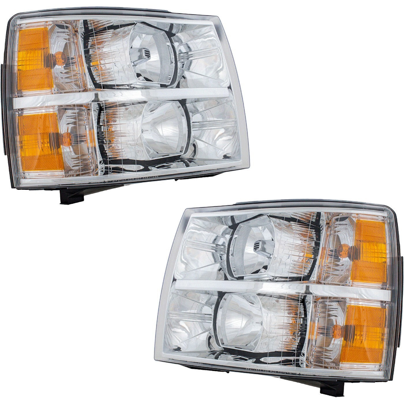 Headlight Set For 2007-2013 Chevrolet Silverado 1500 Left & Right w/ bulb