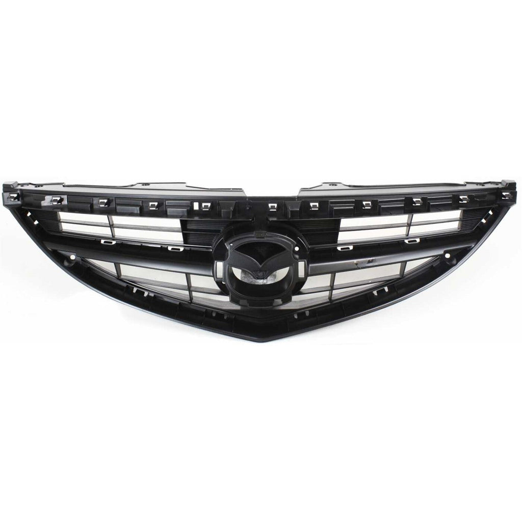 Grille For 2009-2013 Mazda 6 Textured Black Shell and Insert