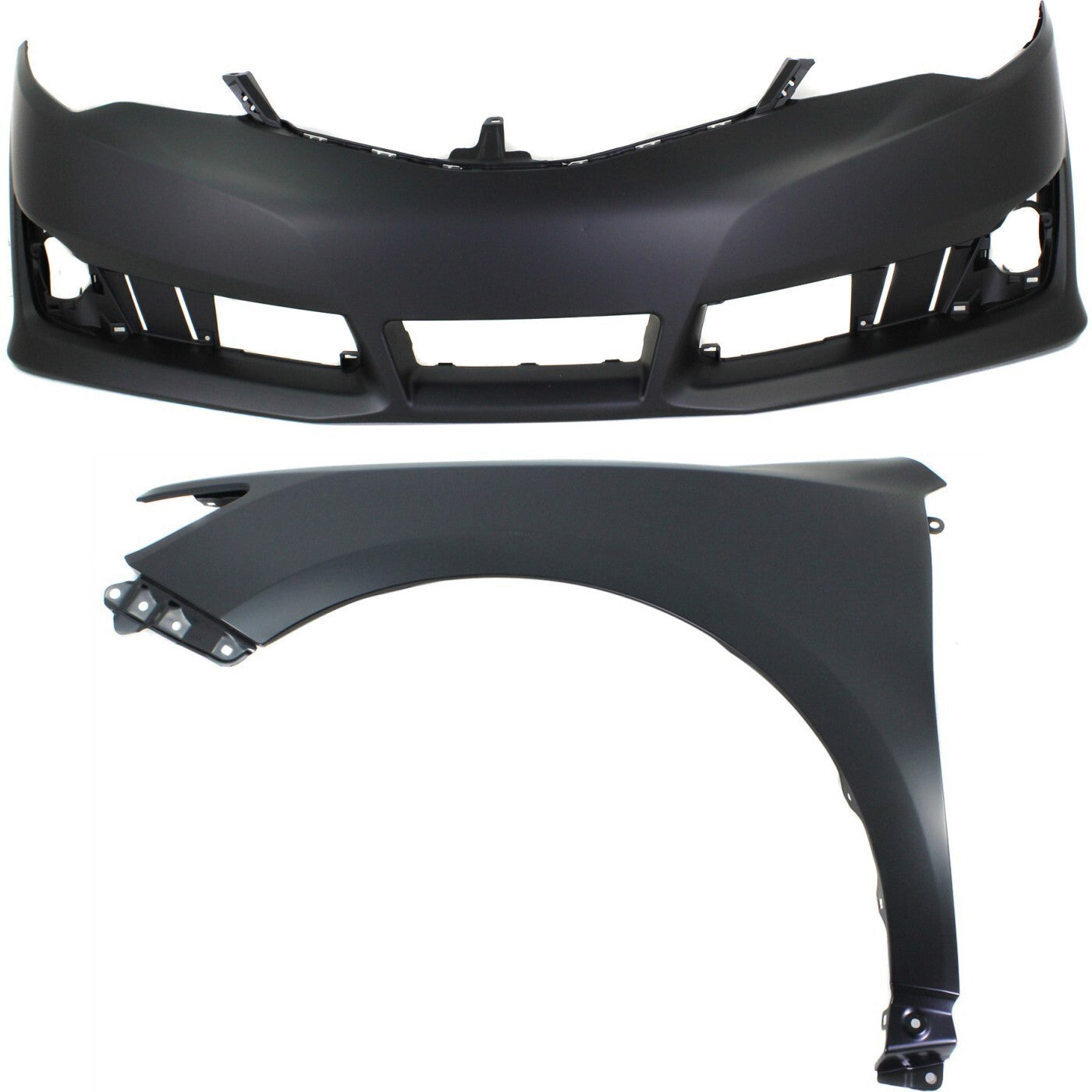 Front Bumper Cover Kit For 2012-2014 Toyota Camry with Front Left Fender Primed