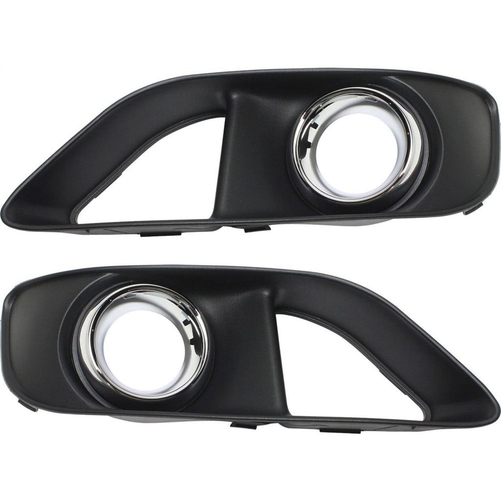 Fog Light Trim Set For 2012-2014 Chrysler 300 Left & Right w/ Parking Sensor 2Pc