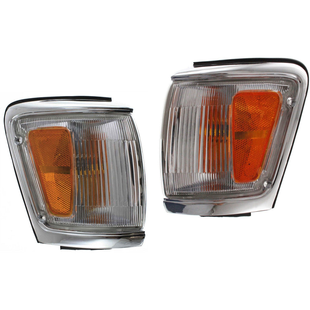 Corner Light For 92-95 Toyota 4Runner w/ chrome trim Set of 2 LH RH Incandescent