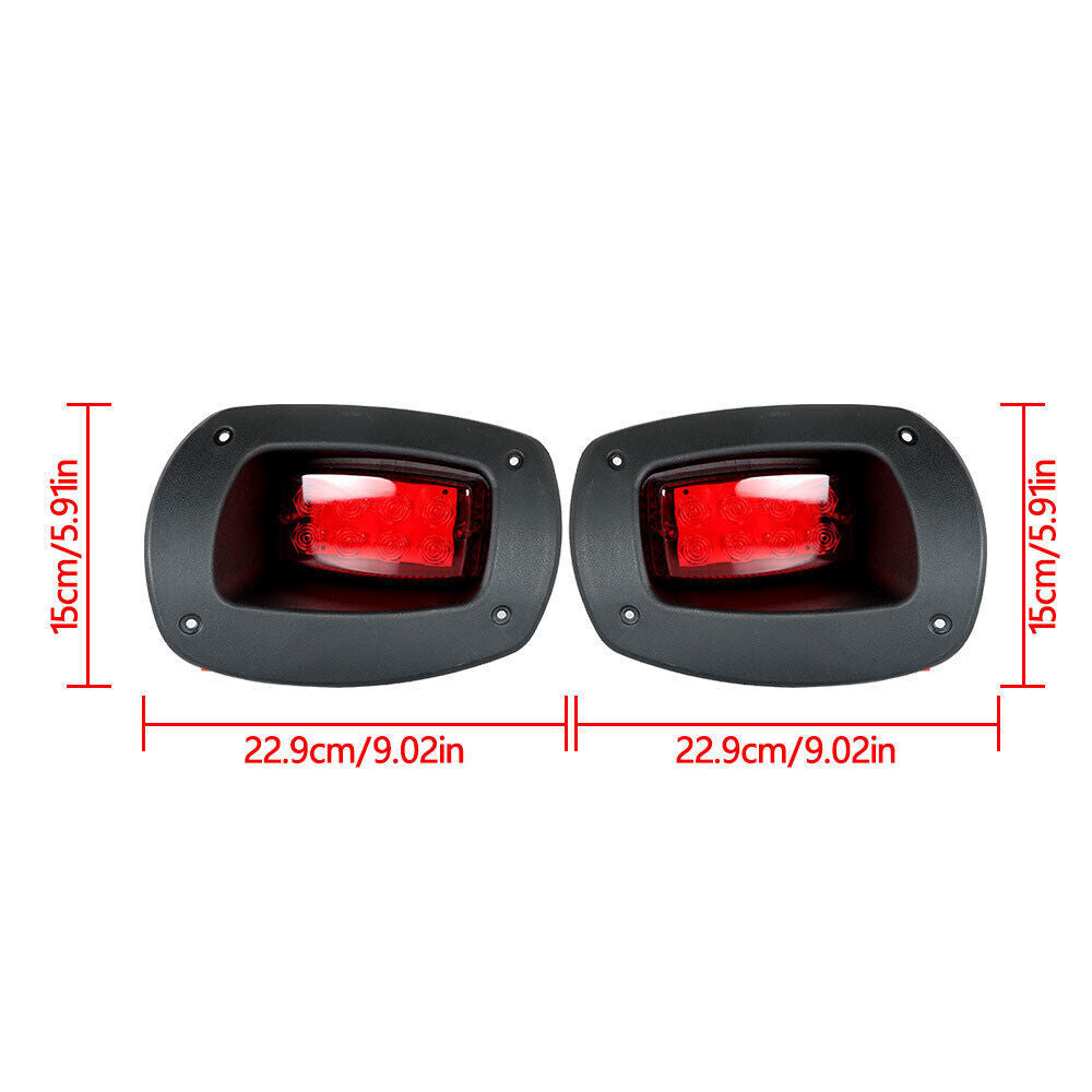 For EZGO RXV LED a Pair of Tail Light Replacement Assemblies 2008 - 2015