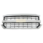 Front Bumper Grille For 2016-2018 Chevrolet Silverado 1500 W/Chrome Trim
