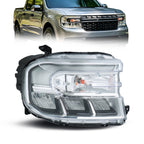 Right LED Headlight Chrome W/LED DRL For 2022-2024 Ford Maverick Lariat