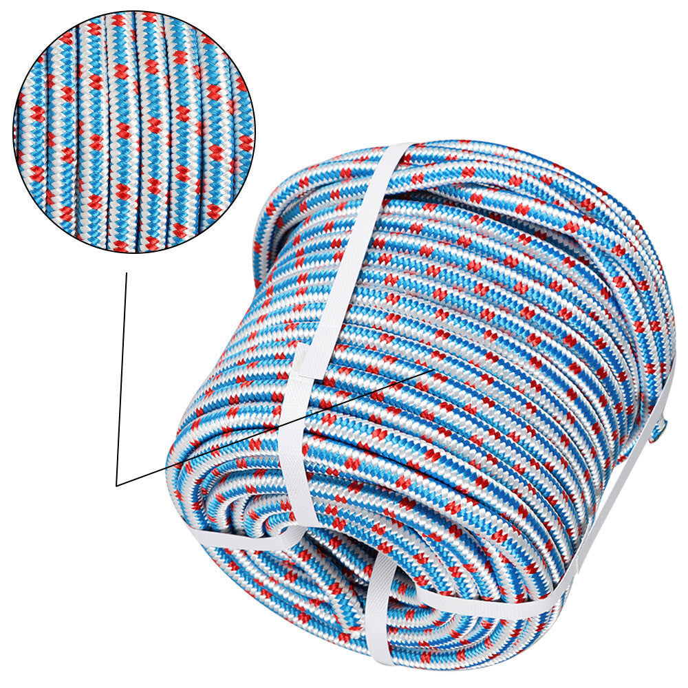 1/2" × 100' Arborist Tree Climbing Rope 16 Strand Braided Nylon Core Polyester