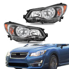 LH+RH Headlight For 2012-15 Subaru Impreza &13-16 Crosstrek Halogen Pair