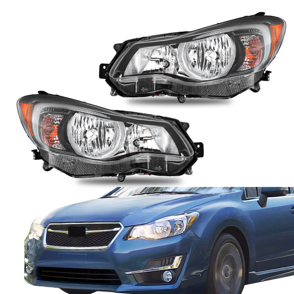 LH+RH Headlight For 2012-15 Subaru Impreza &13-16 Crosstrek Halogen Pair