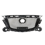 Front Bumper Upper Grille Honeycomb Grill For Mazda 3 Axela 2017-2018