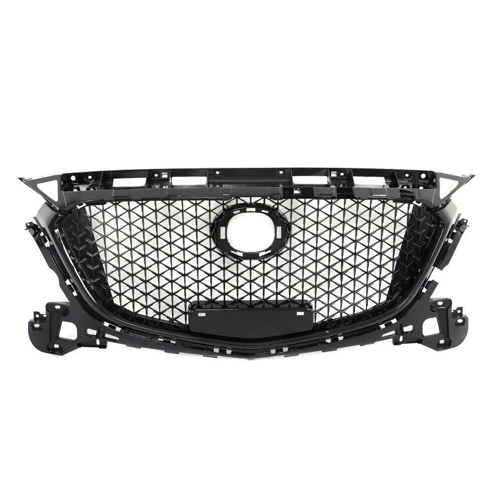 Front Bumper Upper Grille Honeycomb Grill For Mazda 3 Axela 2017-2018