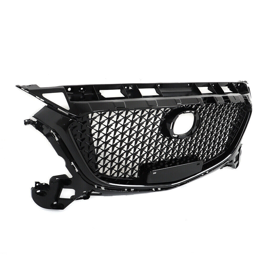 Front Bumper Upper Grille Honeycomb Grill For Mazda 3 Axela 2017-2018
