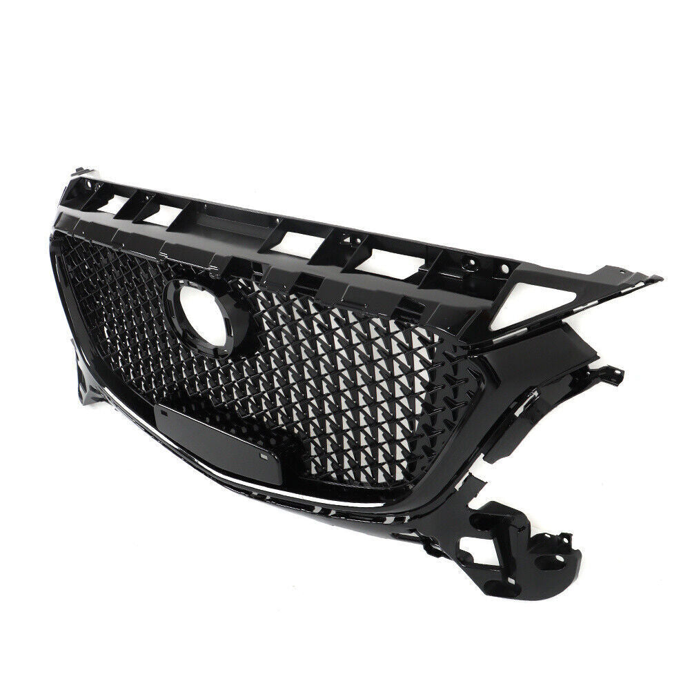 Front Bumper Upper Grille Honeycomb Grill For Mazda 3 Axela 2017-2018