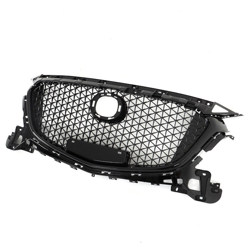 Front Bumper Upper Grille Honeycomb Grill For Mazda 3 Axela 2017-2018