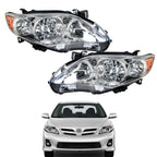 Left+Right Headlight For 2011 2012 2013 Toyota Corolla Chrome Projector