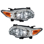Left+Right Headlight For 2011 2012 2013 Toyota Corolla Chrome Projector