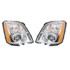 Right+Left Headlight For 2008-2011 Cadillac DTS HID/Xenon Chrome Housing