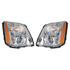Right+Left Headlight For 2008-2011 Cadillac DTS HID/Xenon Chrome Housing