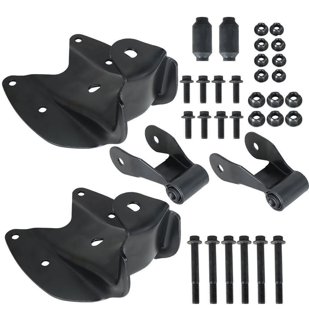 Rear LH+RH Leaf Spring Shackle & Bracket Hanger For 1997-2004 Ford F150