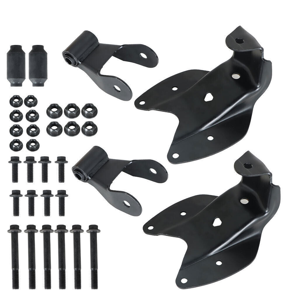 Rear LH+RH Leaf Spring Shackle & Bracket Hanger For 1997-2004 Ford F150