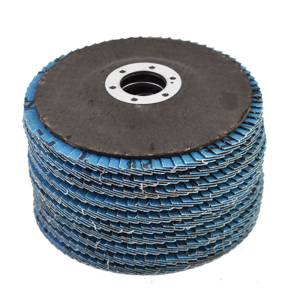 Premium Zirconia Flap Disc Sanding Grinding 4.5'' x 7/8'' 80 Grit 10 Pack
