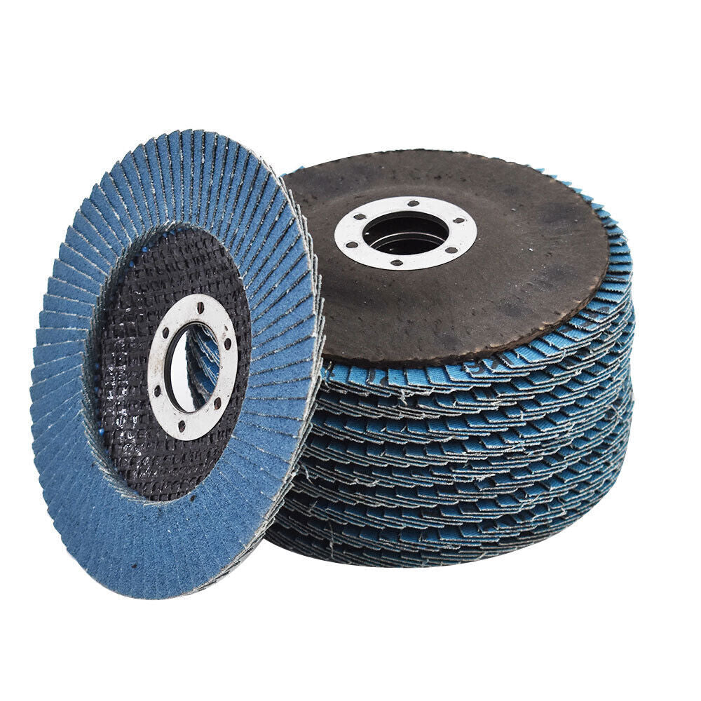 Premium Zirconia Flap Disc Sanding Grinding 4.5'' x 7/8'' 80 Grit 10 Pack