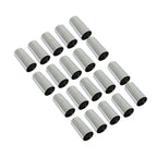 Set Of 20 Lug Nut Covers Plastic 33mm 4-1/4" Screw-On Flat Top Cylinder Chrome