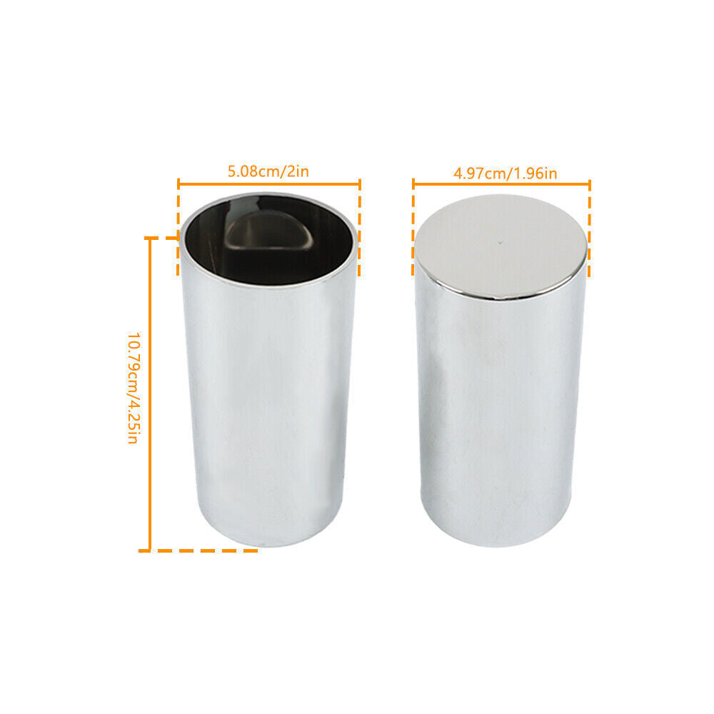Set Of 20 Lug Nut Covers Plastic 33mm 4-1/4" Screw-On Flat Top Cylinder Chrome