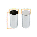 Set Of 20 Lug Nut Covers Plastic 33mm 4-1/4" Screw-On Flat Top Cylinder Chrome