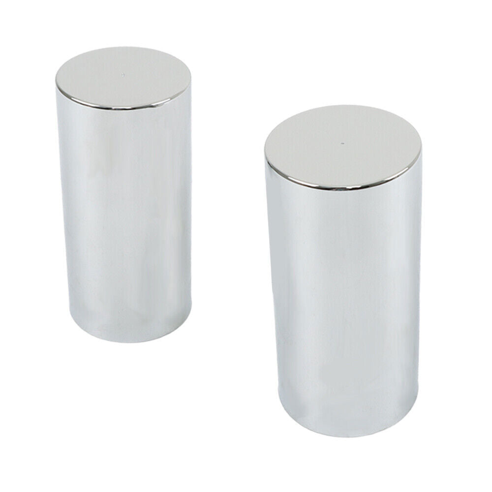 Set Of 20 Lug Nut Covers Plastic 33mm 4-1/4" Screw-On Flat Top Cylinder Chrome