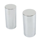 Set Of 20 Lug Nut Covers Plastic 33mm 4-1/4" Screw-On Flat Top Cylinder Chrome
