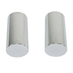Set Of 20 Lug Nut Covers Plastic 33mm 4-1/4" Screw-On Flat Top Cylinder Chrome