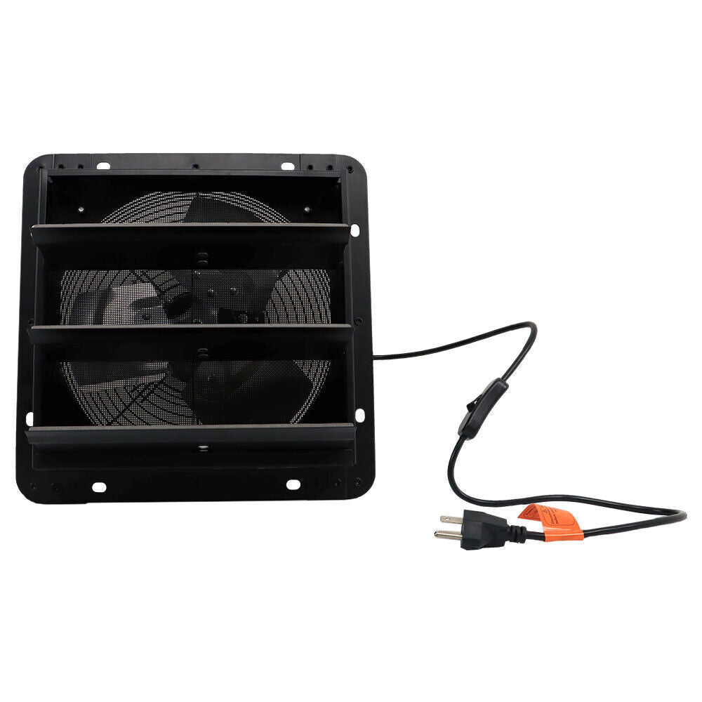 10" Shutter Exhaust Fan Wall Mounted With Switch+Insect Mesh Low Noise 980 CFM