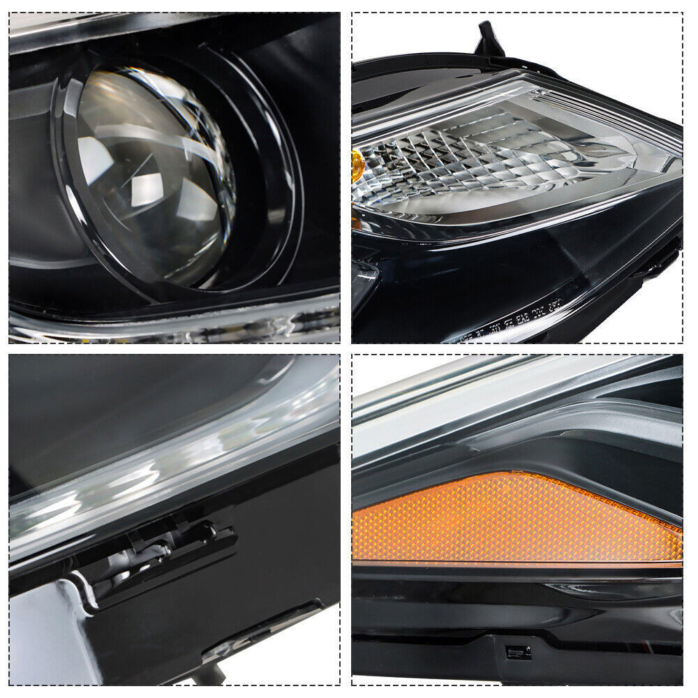 Right Headlight For 2016-2018 Chevy Cruze Projector Halogen w/LED DRL RH