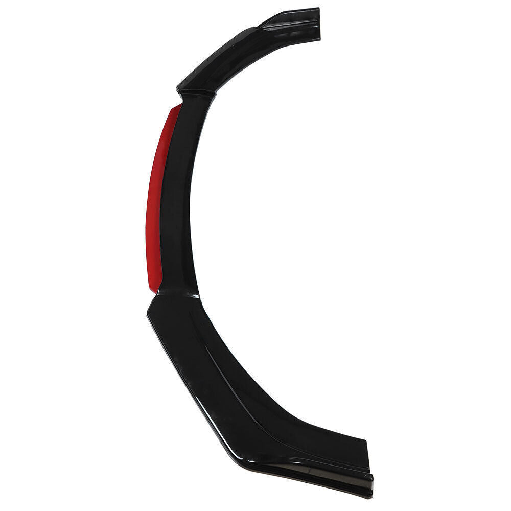 Front Lip Spoiler Splitter Protector Black Red 2 Layer Lip Universal
