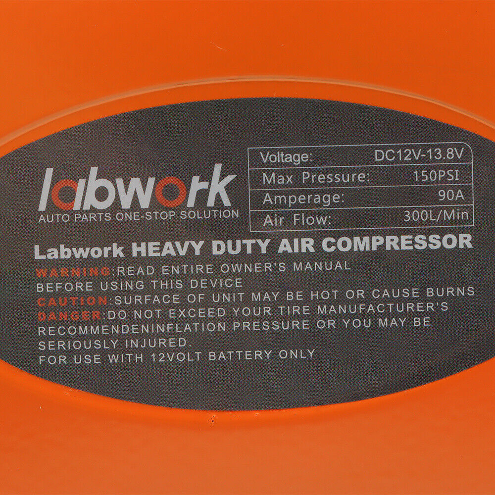 Air Compressor Kit, Dual Cylinder 12V Portable Inflator Heavy Duty Max