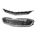 Front Bumper Upper Lower Grille For 2016-2018 Chevy Malibu Chrome&Black