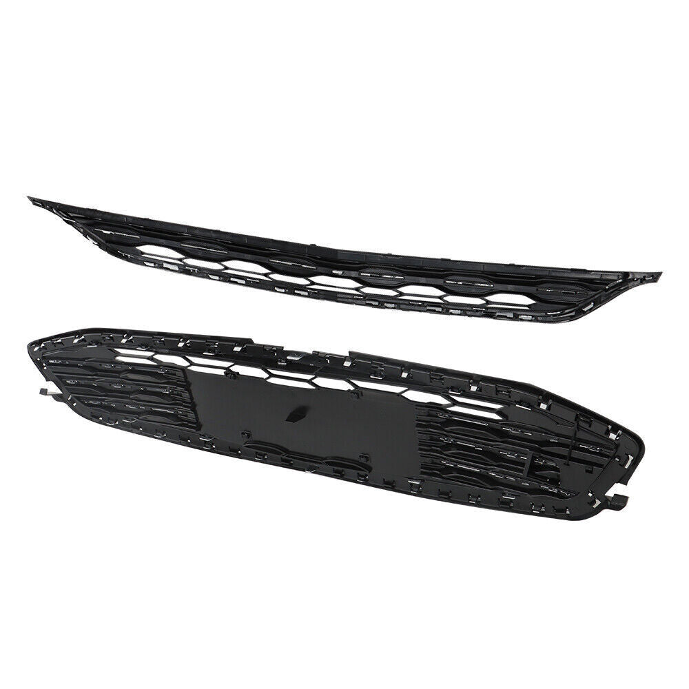 Front Bumper Upper Lower Grille For 2016-2018 Chevy Malibu Chrome&Black