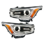 Right+Left Headlights ASSY For 2017-19 GMC Acadia SL w/o LED DRL Chrome