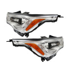 Right+Left Headlights ASSY For 2017-19 GMC Acadia SL w/o LED DRL Chrome