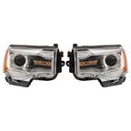 Right+Left Headlights ASSY For 2017-19 GMC Acadia SL w/o LED DRL Chrome