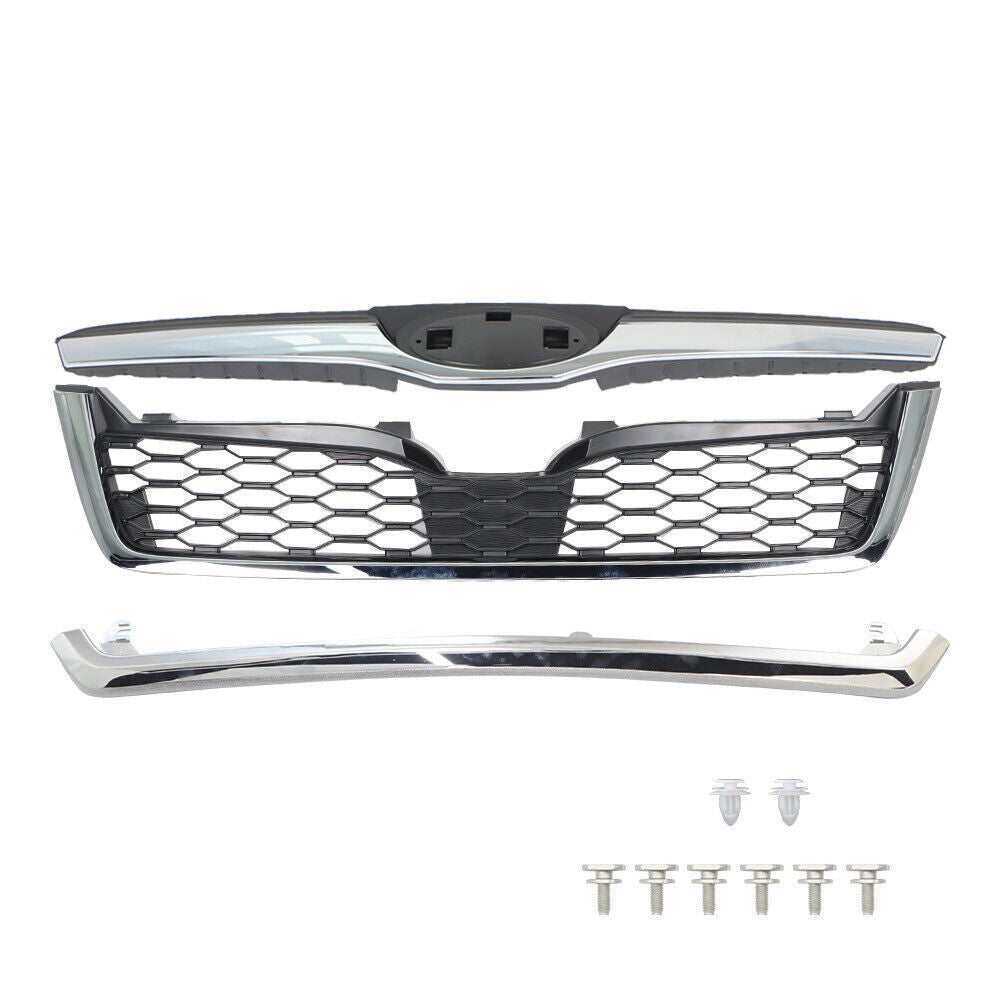 Front Grill Assembly For 2014-2018 Subaru Forester Chrome Factory Style