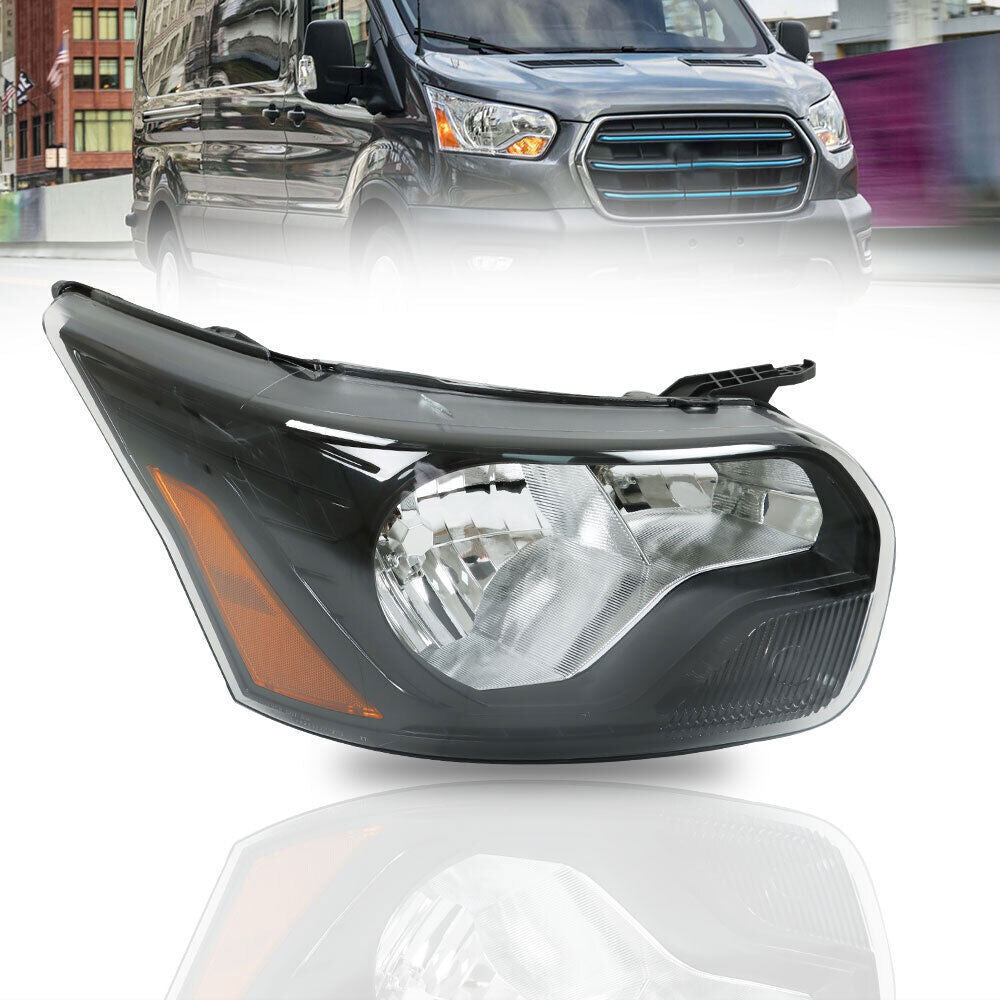 Right Side Headlight For 2015-21 Ford Transit 150 250 Halogen Clear Lens
