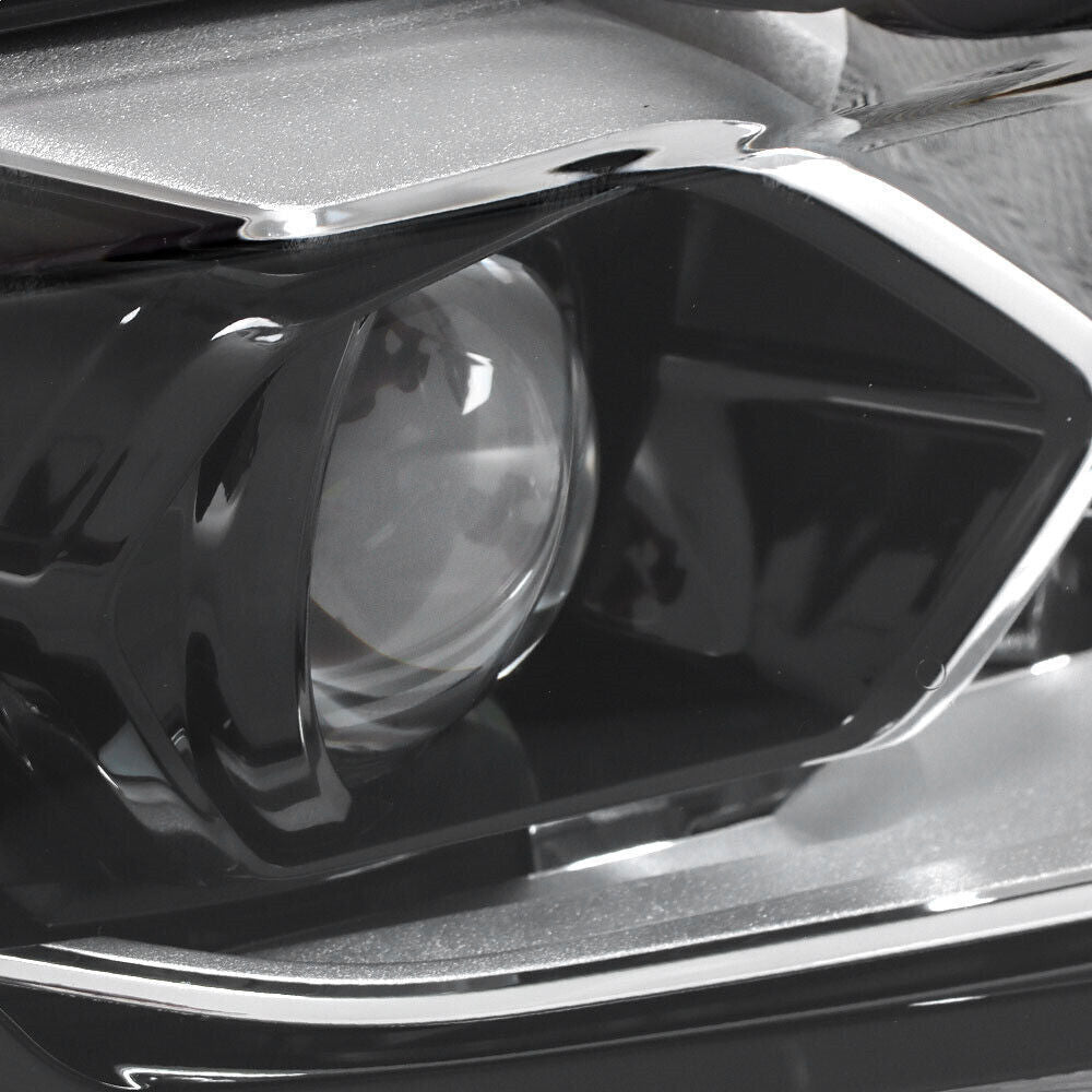 Right+Left Headlight For 2014-16 Nissan Rogue LED Chrome Clear Lens Pair